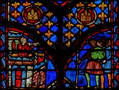 Sounding a trumpet (the Shofar?): the Israelites exploring the country by French School