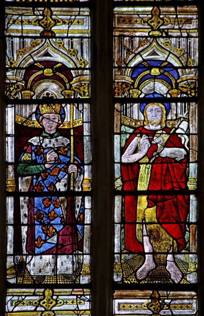 Window w3 depicting St John the Baptist and St Louis by French School