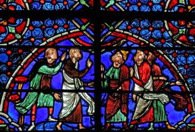 Window depicting the Marriage at Cana by French School