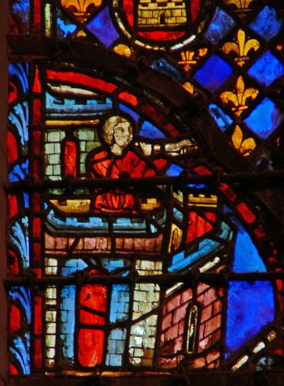 Sounding a trumpet (the Shofar?) by French School