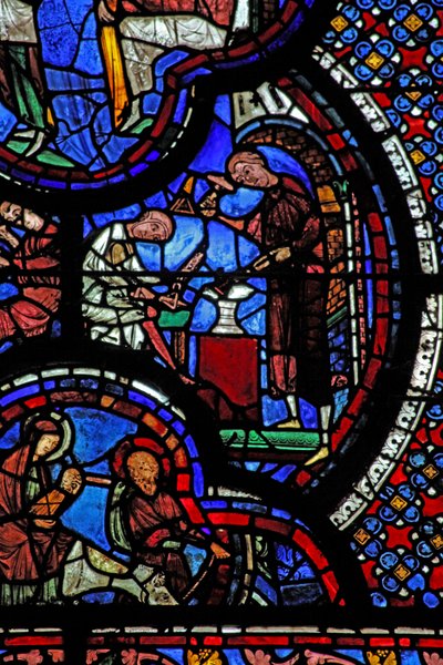 Window W48 Depicting the Donors - The Armourers by French School