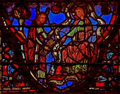 God Speaking to Moses by French School