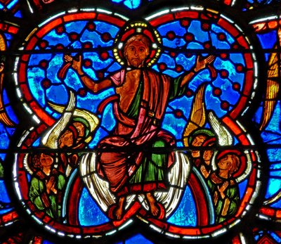 Window depicting Christ at the Last Judgement by French School