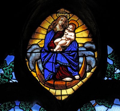 Window depicting the Woman Clothed with the Sun by French School
