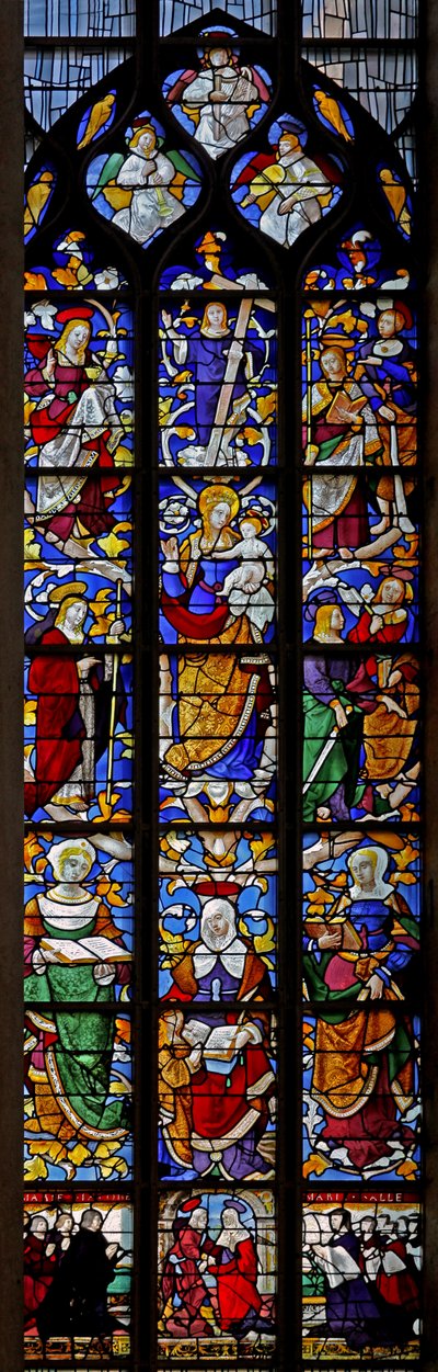Window depicting the tree of St Anne by French School