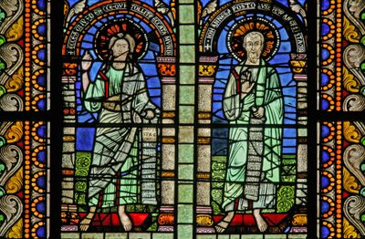 Window depicting St John and St John the Baptist by French School