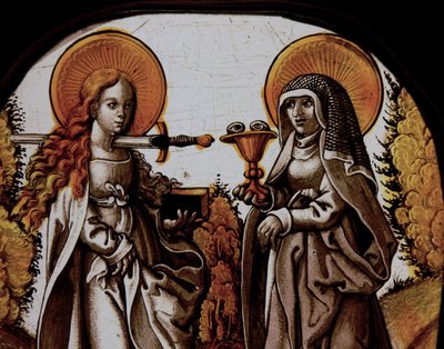 Window w68 Depicting St Lucy and St Odile by French School