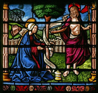 Window depicting a Resurrection scene: Noli Me Tangere by French School