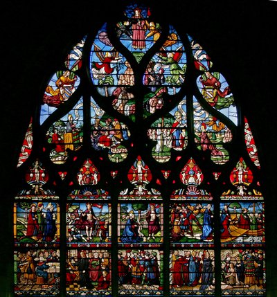 Window depicting scenes from the life of St Mary Magdalene by French School
