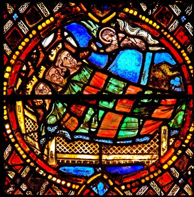 Window depicting the Magi are warned in a dream by French School