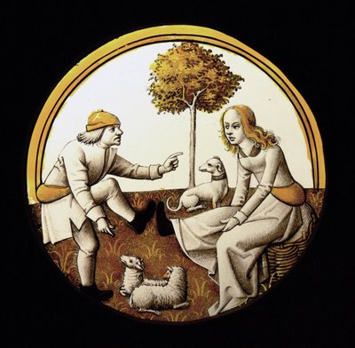 Window w70 Depicting Subject Uncertain (the Jeu de Quintaine?) by French School