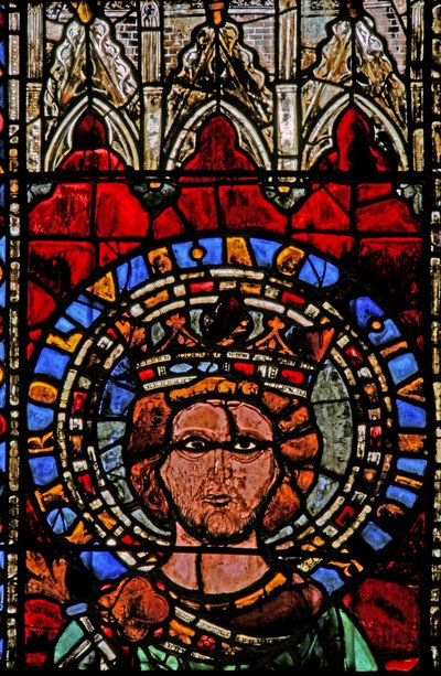 Window depicting Charles (the Fat) by French School