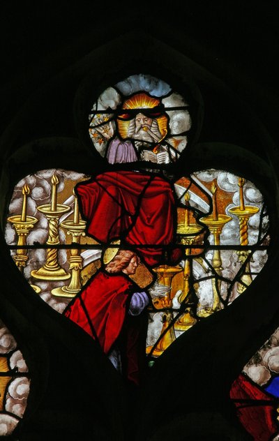 Christ of the Last Judgement: St John Writing to the Churches of Asia Symbolised by the 7 Candlesticks by French School