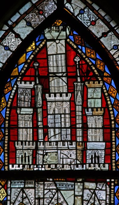 Window depicting a canopy by French School