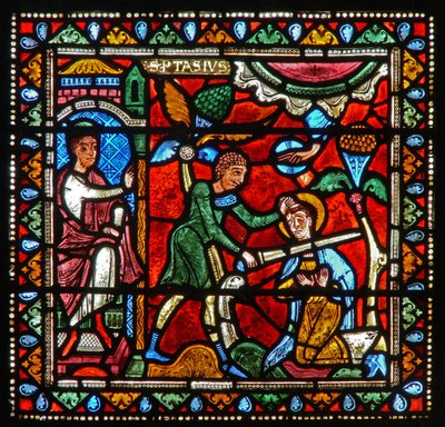 Window wXXI depicting the death of St Protais by French School