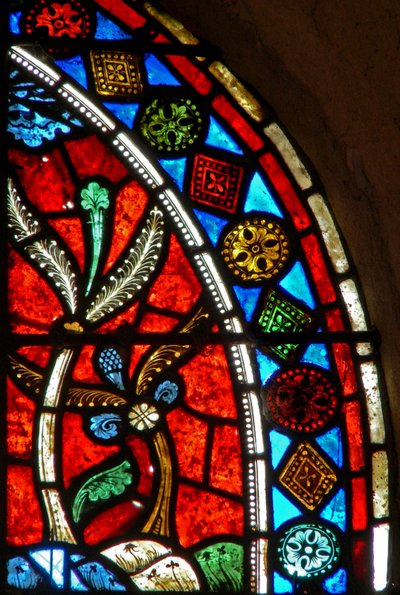 Window wXX depicting decorative vegetation by French School