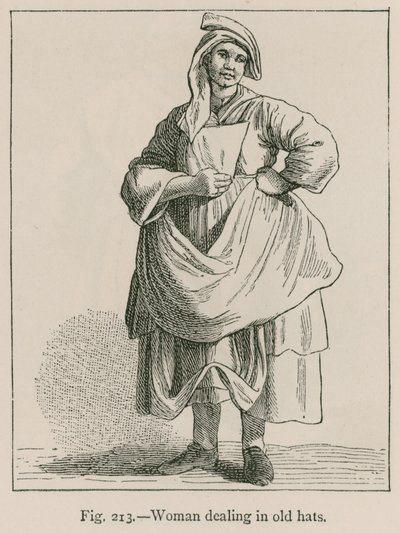 Woman Dealing in Old Hats by French School