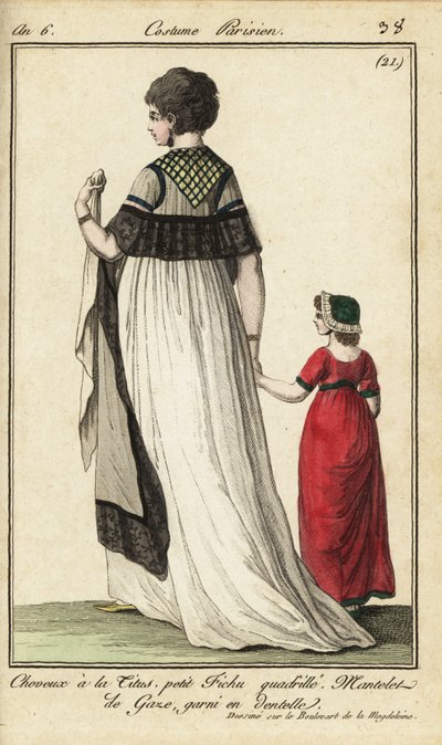 Woman in short hairstyle known as the Victim by French School