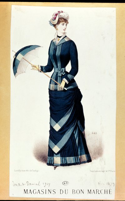 Woman with Umbrella, from Le Bon Marché, 1879 by French School