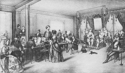Women of Algiers in a Paris cafe, c.1860 by French School