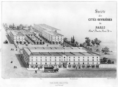 Workers Housing Estate, 58 Rue Rochechouart, Paris, c.1870 by French School