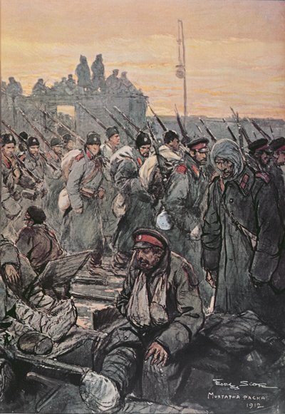 Wounded Bulgarian soldiers during the Balkan campaigns 1912-13 by French School