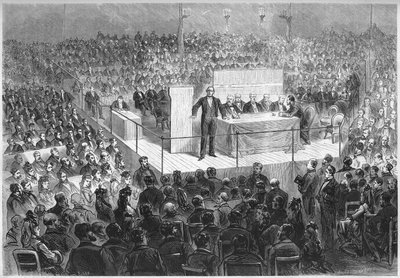 Writer Ernest Legouve presides over a 