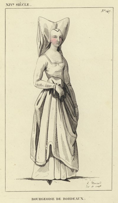 14th Century, Bourgeoise of Bordeaux by French School