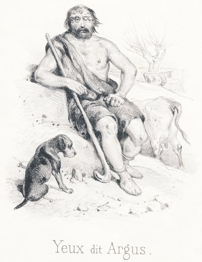 Eyes said Argus, Son of Arestor, he was a monstrous shepherd who had a hundred eyes by French School