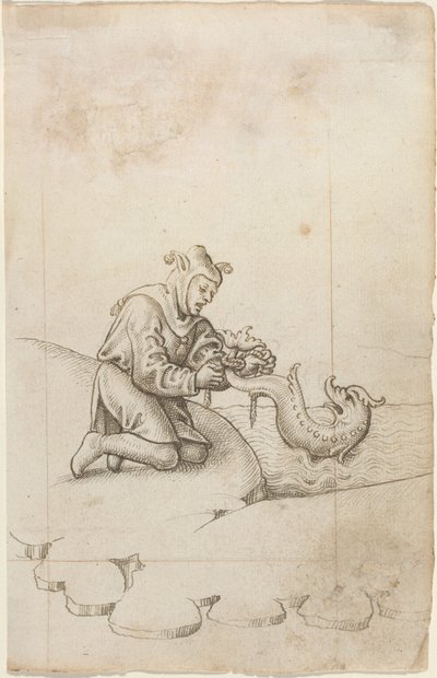 You Are Tying a Dolphin by the Tail [fol. 17 recto], c.1512-1515 by French School