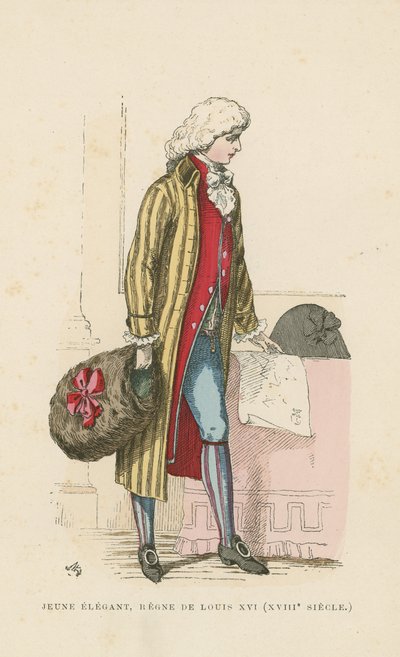 Young French dandy of the reign of Louis XVI, 18th Century by French School