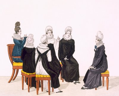 Young Women Chatting, c. 1820 by French School