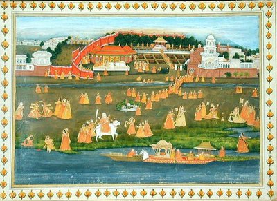 Zenana of Muhammad Shah on a visit to the country from 