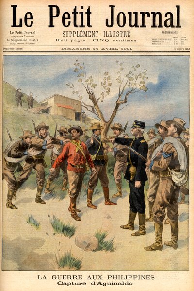 Arrest of freedom fighter Emilio Aguinaldo Frontpage of newspaper 