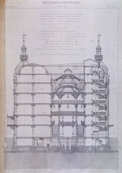 Department Store Le Printemps in Paris: Cross-Sectional Architecture by French School