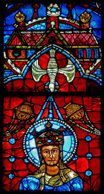 Dove of Holy Spirit and the Virgin Mary by French School