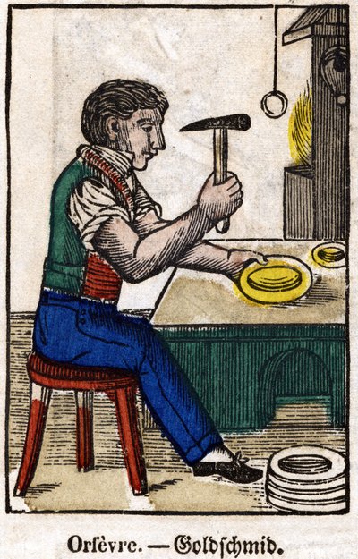 Gold; Series on trades by French School