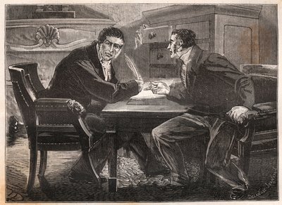 Monarchy of July - ministry of the three days - interview between Andre Dupin (1783-1865) and Jean-Charles Persil (1785-1870) - 1834 by French School