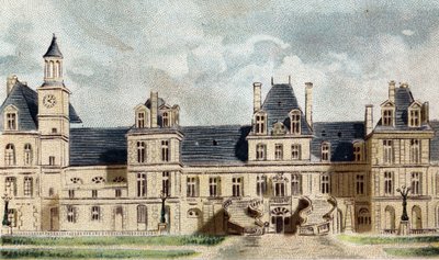 View of the Castle of Fontainebleau by French School