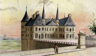 View of the Castle of Randan (Puy de Dome) by French School