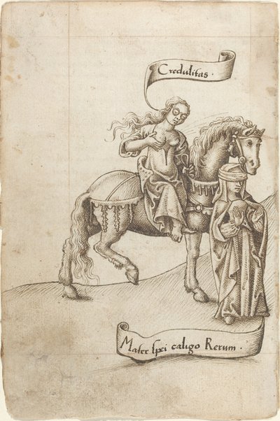 Credulity Preparing to Nurse the Mother of Hope by French early 16th Century