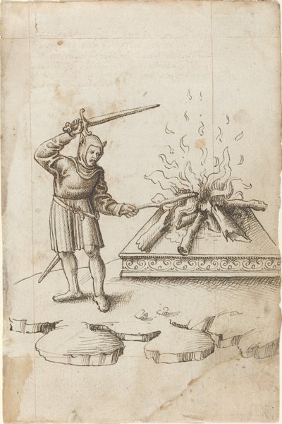 Do Not Poke the Fire with a Sword by French early 16th Century