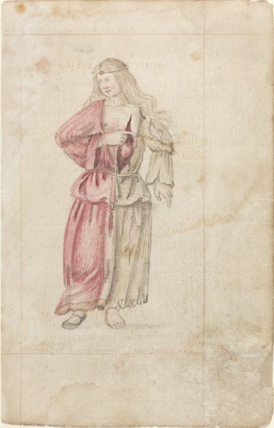 Personification of Friendship (Amicitia) [fol. 2 recto] by French early 16th Century