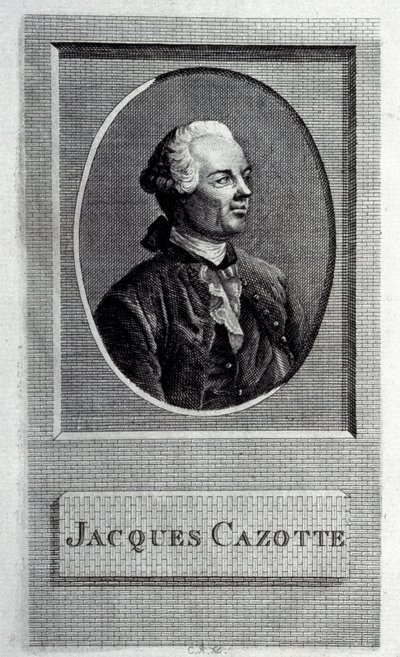 Portrait of the Author Jacques Cazotte by French master.