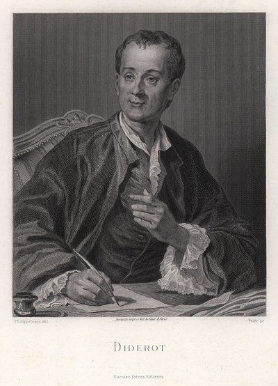 Portrait of the Writer, Essayist and Philosopher Denis Diderot by French master.