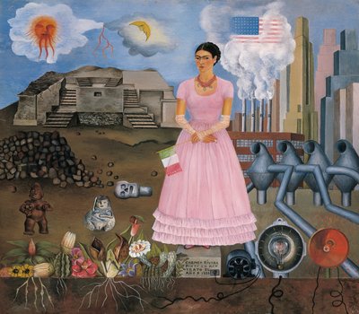 Self-Portrait on the Borderline between Mexico and the United States by Frida Kahlo