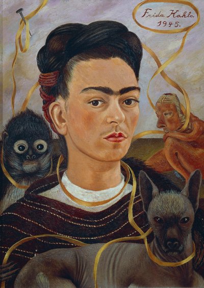Self-Portrait with Changuito by Frida Kahlo