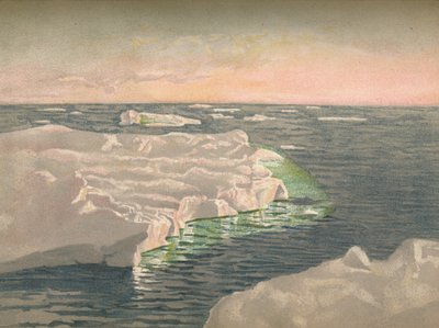 At Sunset, 22nd September 1893. Water-Colour Sketch by Fridtjof Nansen