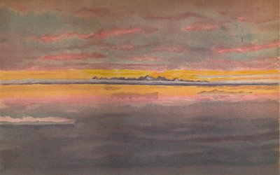 Sunset off the North Coast of Asia, North of the Mouth of the Chatanga by Fridtjof Nansen
