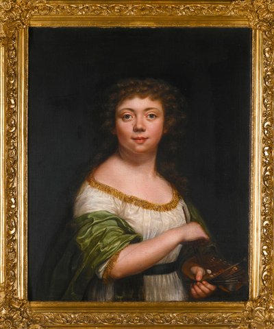 Self-portrait, Aged Twenty-One by Friederike Julie Lisiewska by Friederike Julie Lisiewska